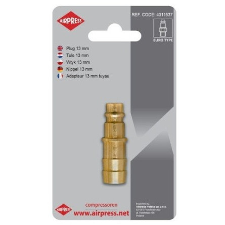 Wtyk na Wąż Pneumatyczny 13 mm EURO AIRPRESS