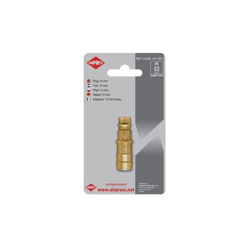 Wtyk na Wąż Pneumatyczny 13 mm EURO AIRPRESS