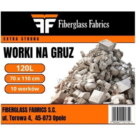 Worek na Gruz Budowlany - 120l / 10 szt. Mocne