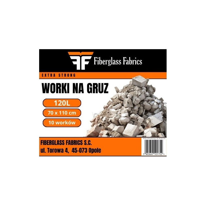 Worek na Gruz Budowlany - 120l / 10 szt. Mocne