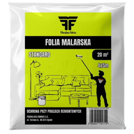 Folia Malarska 4x5m Standard - żółta