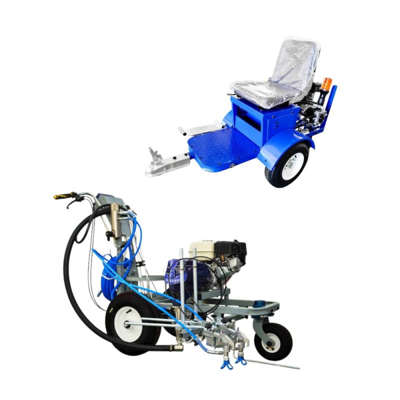 Malowarka Drogowa Do Pasów SPLM5900 + Wózek Napędowy Malowarki SPLM DRIVER - Strong-Tech Malowarka Drogowa Do Pasów SPLM5900 + Wózek Napędowy Malowarki SPLM DRIVER - Strong-Tech