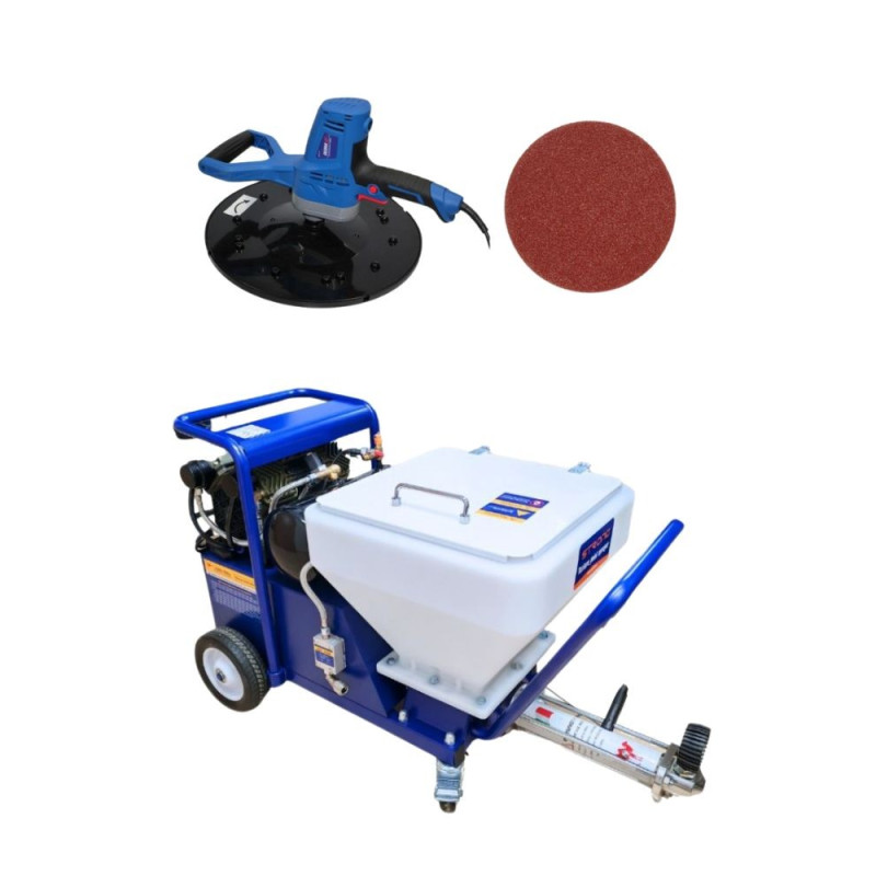 Agregat Tynkarski z Kompresorem DP-T7X + Szlifierka do Styropianu, Elewacji - Strong-Tech Agregat Tynkarski z Kompresorem DP-T7X + Szlifierka do Styropianu, Elewacji - Strong-Tech